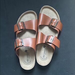Kids' Double-Buckle Sandals in Tan